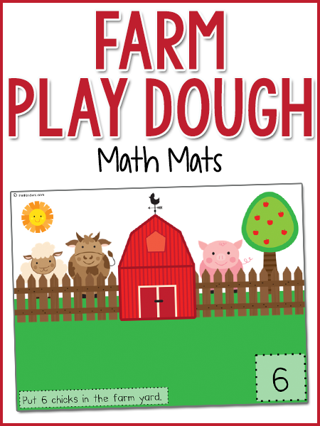 Farm Yard Play Dough Counting Mats - PreKinders